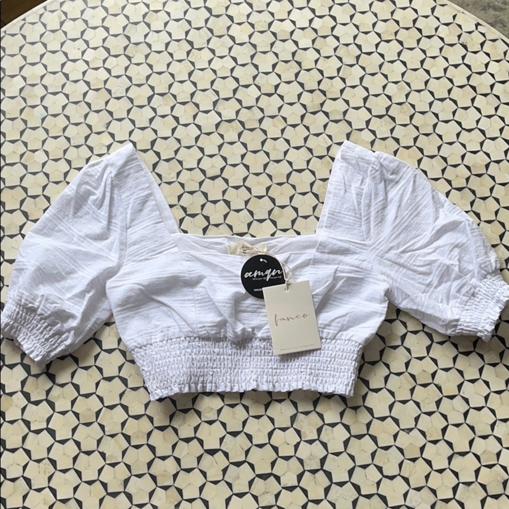 White Cotton Crop Top brand New